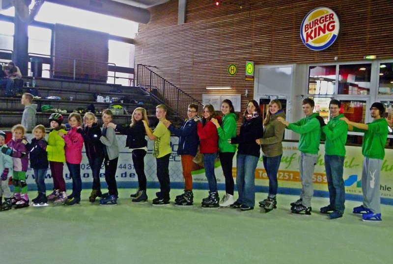 Eishalle Gruppenfoto